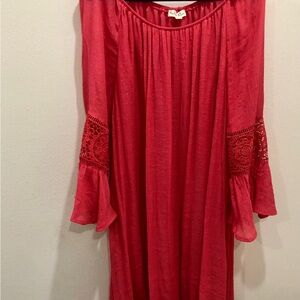 Elegant Red Midi Dress